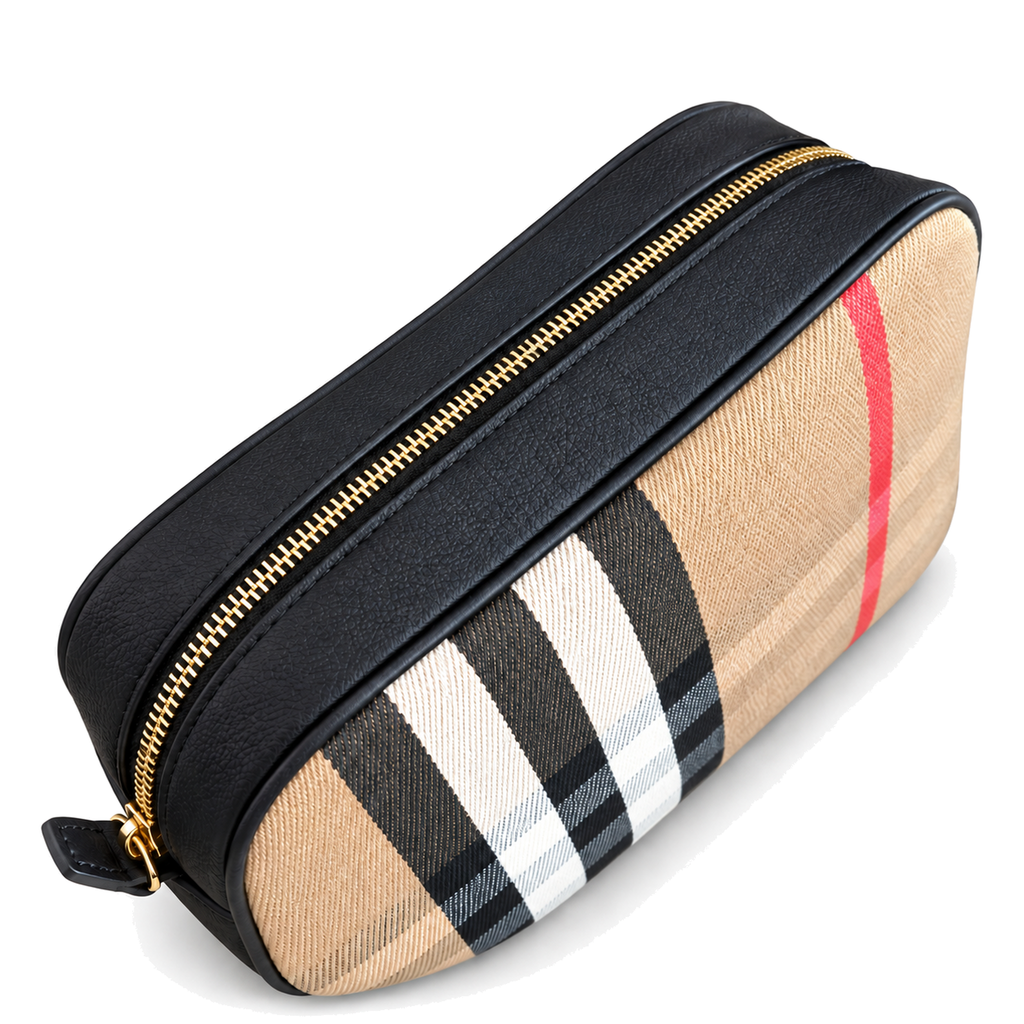 Burberry Heritage Check Camera Shoulder Bag