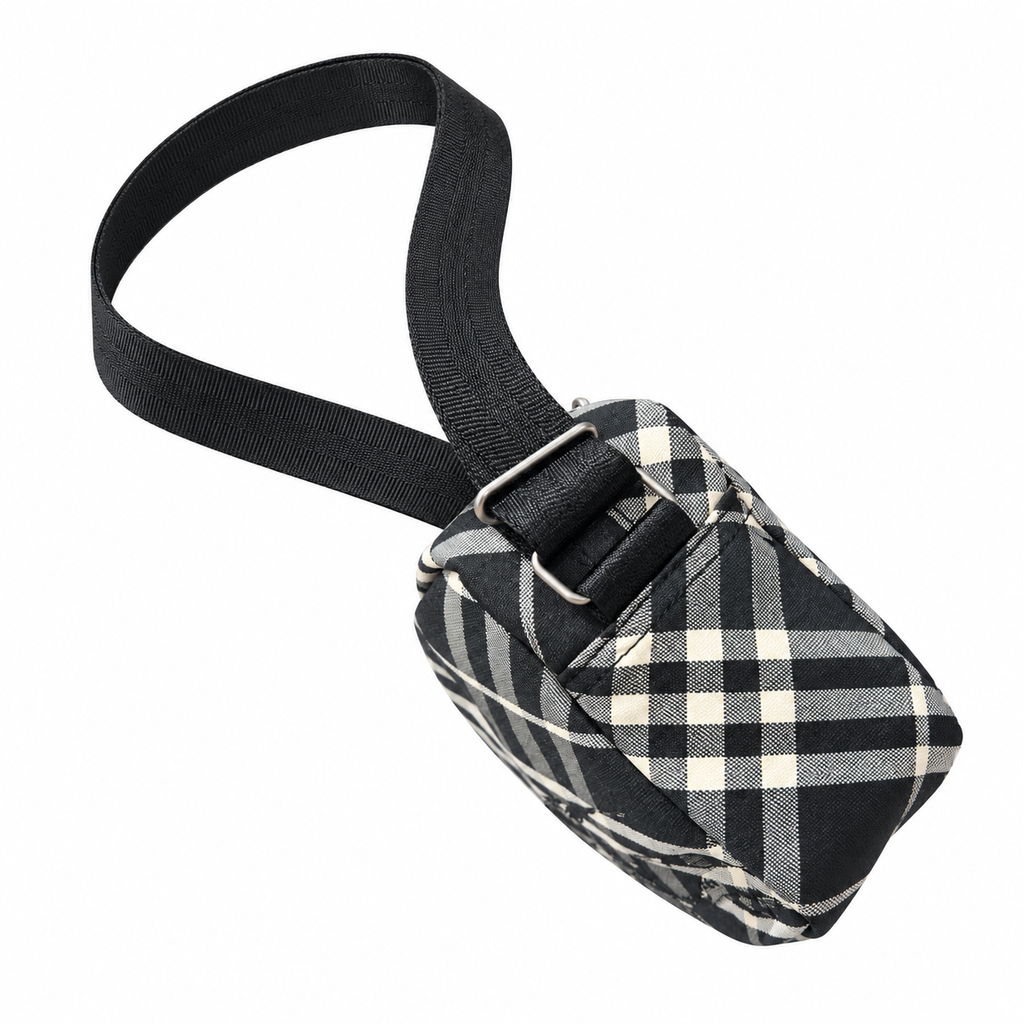 Burberry Heritage Check Crossbody Bag in Black