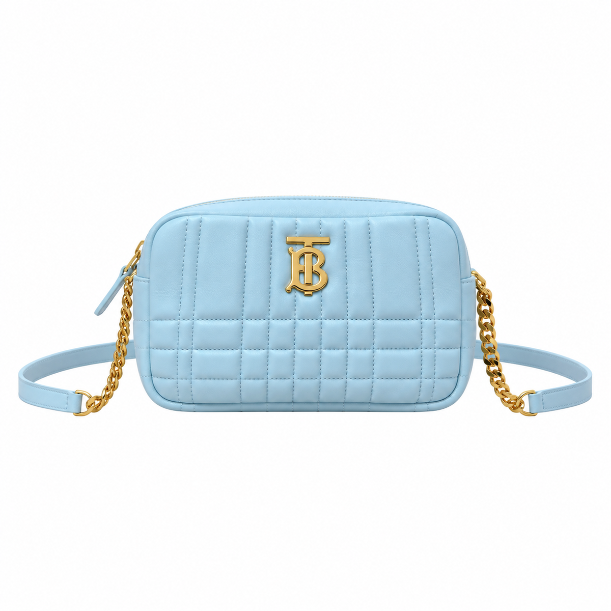 Burberry Sky Blue TB Quilted Camera Bag