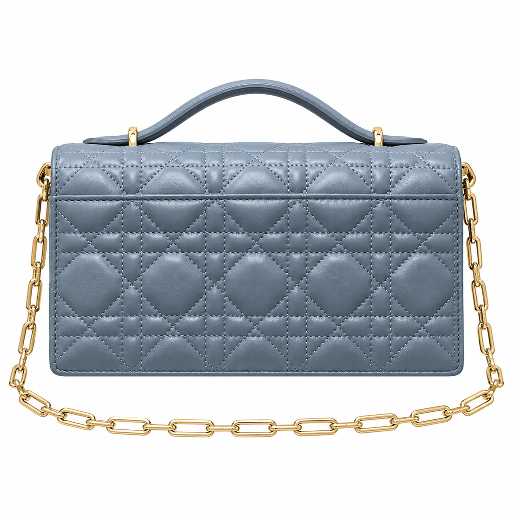 Dior Cannage Quilted Evening Clutch Bag 21cm