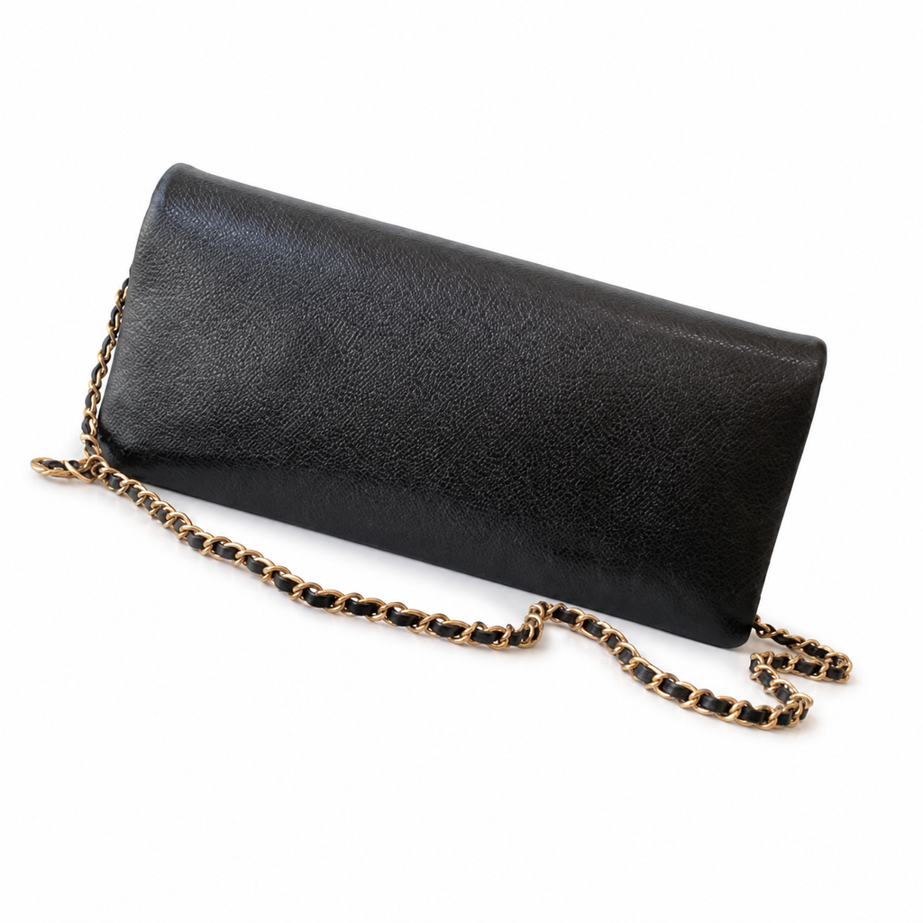 Chanel Black Caviar Wallet on Chain CC Coin Charm