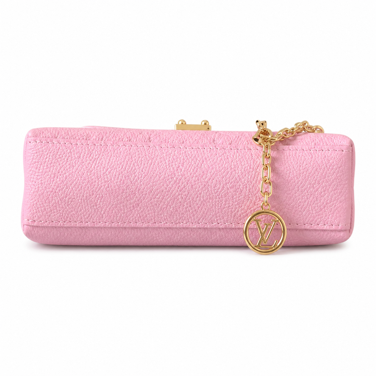 Louis Vuitton Mini 2-Way — Rose Ballerine Empreinte, Gold Chain, Round Top Handle & LV Medallion