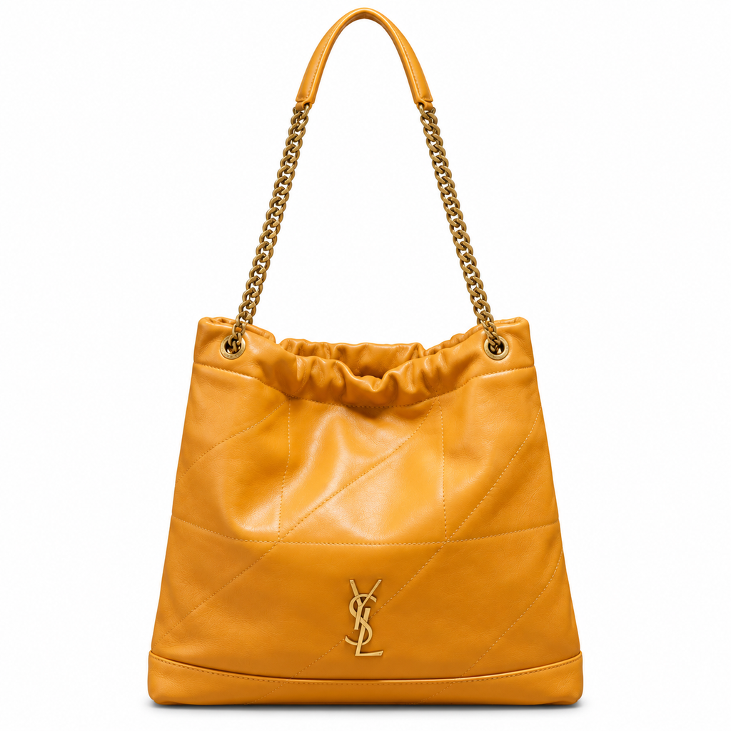 Saint Laurent Jamie 2.0 Large Shopping Bag in Saffron Yellow Quilted Lambskin