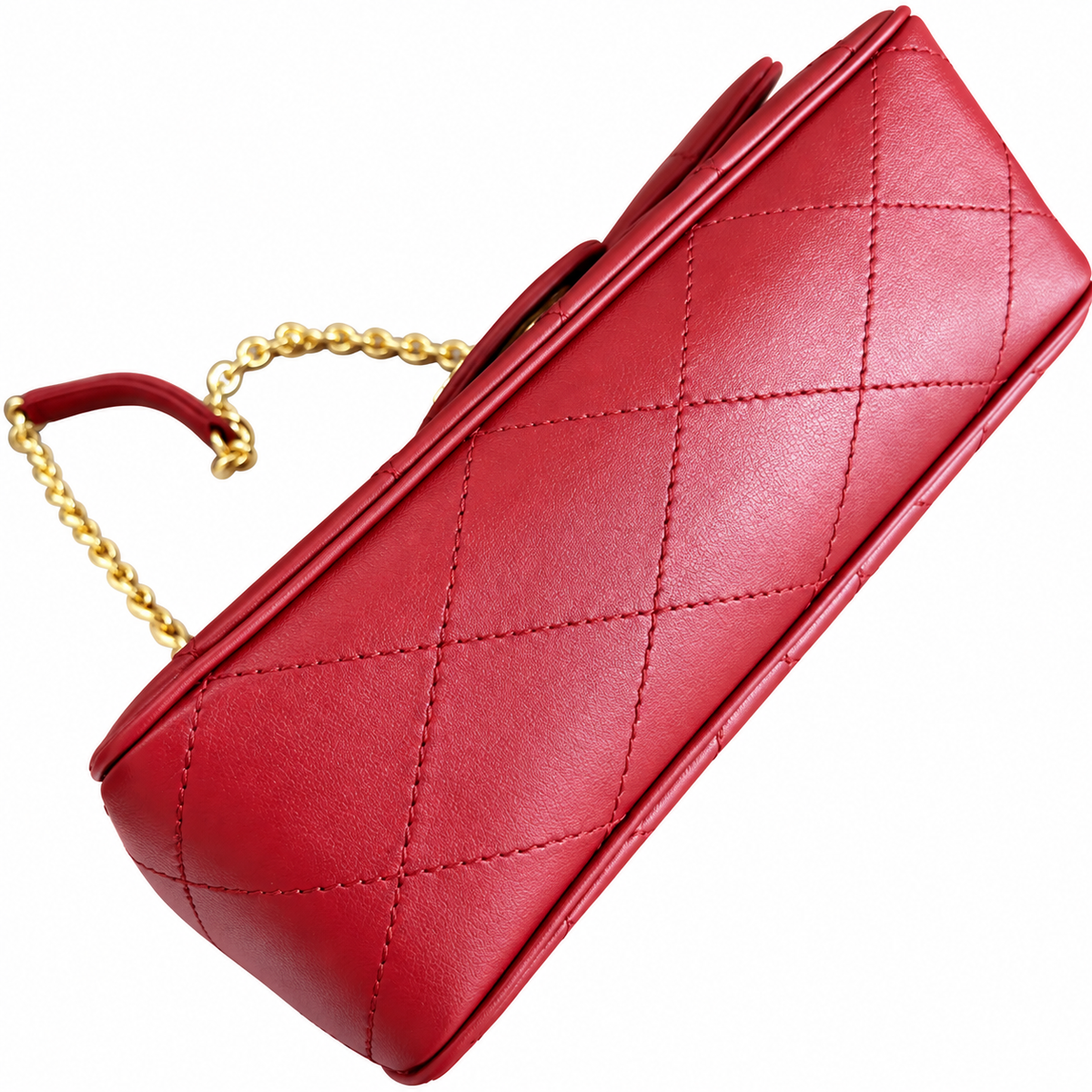 Burberry Ruby Radiance Quilted Chain Bag