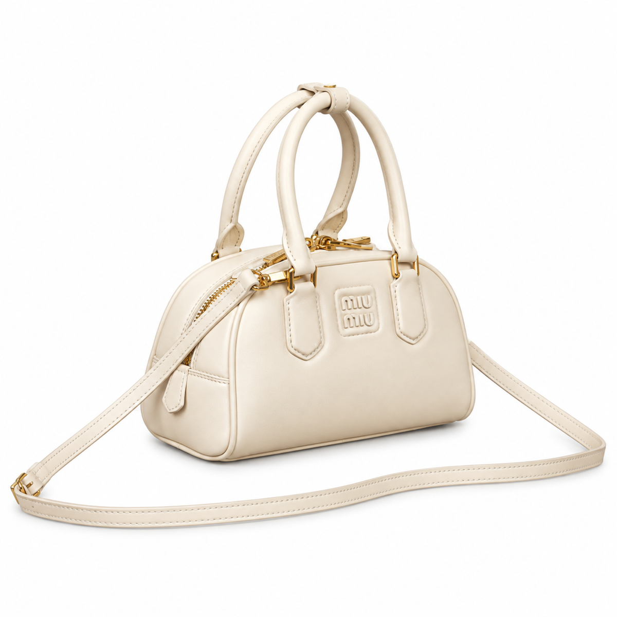 Miu Miu Matelassé Leather Retro Crossbody Bag