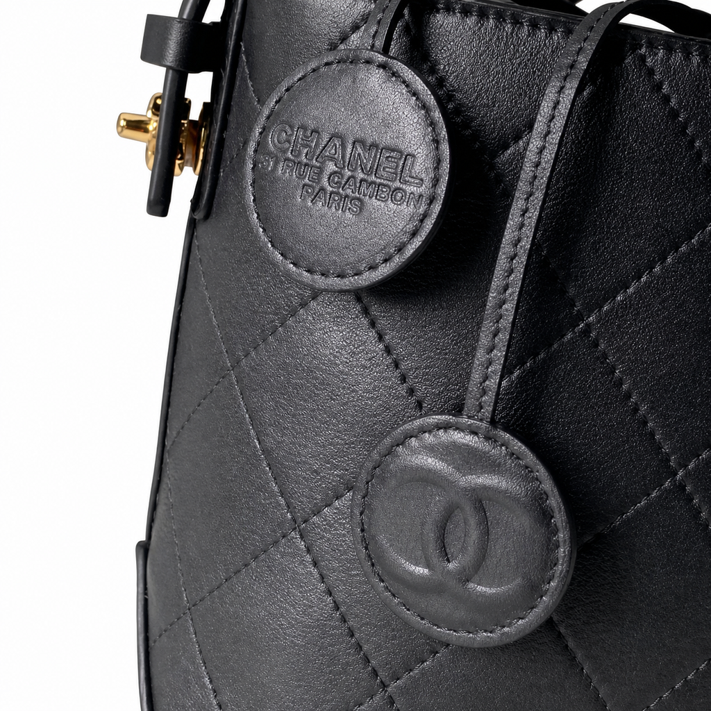 Chanel CC Quilted Top Handle Bag | Detachable Chain & Gold — 27cm