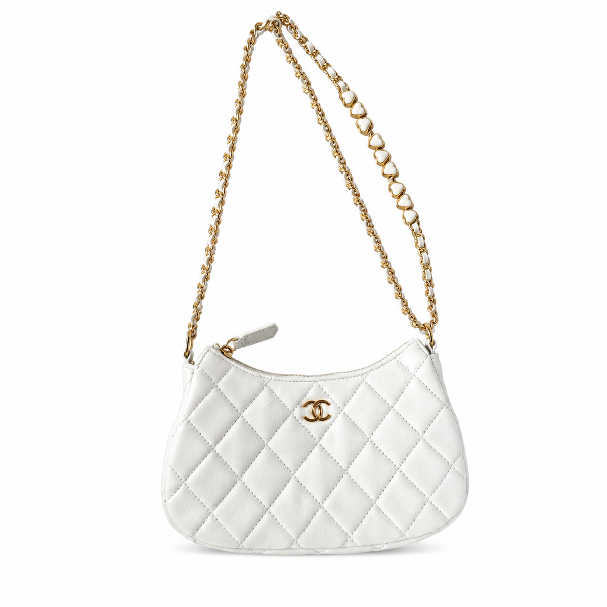 Chanel Classic Quilted Mini Flap Bag | CC Turn-Lock Gold Hardware — 20cm Horizontal