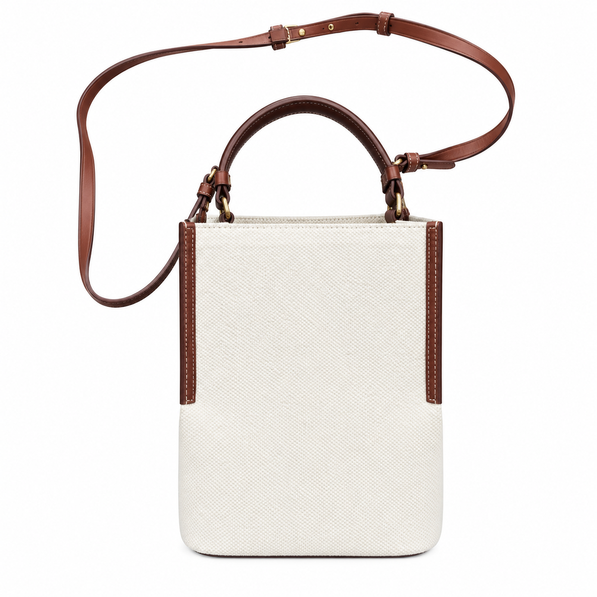 Burberry Circular Logo Cream Crossbody Tote