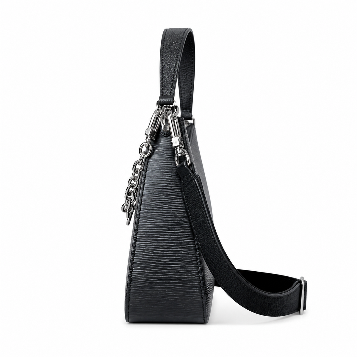Louis Vuitton Croisette — Noir Epi Leather & Monogram Canvas Strap