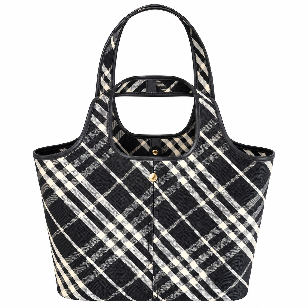 Burberry Heritage Check Tote with Matching Pouch