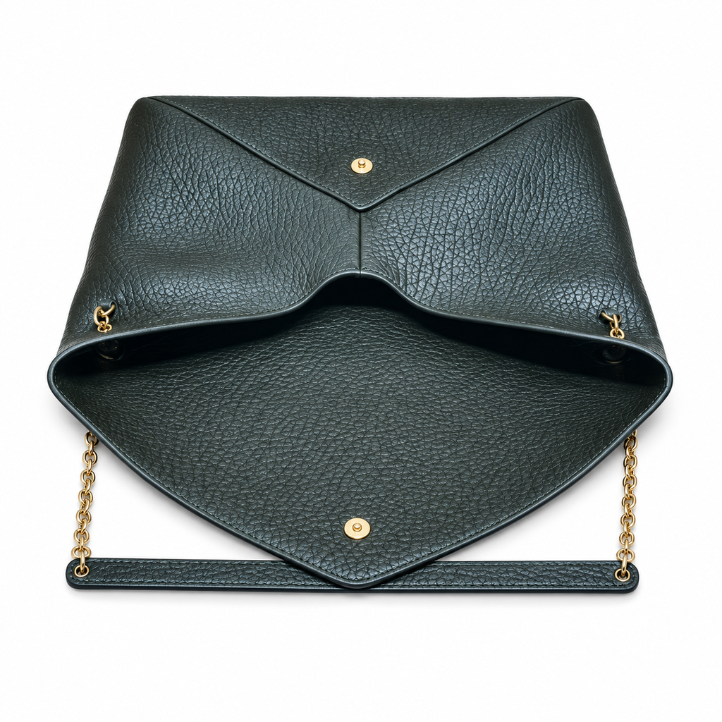 YSL Saint Laurent Envelope Chain Bag Dark Green
