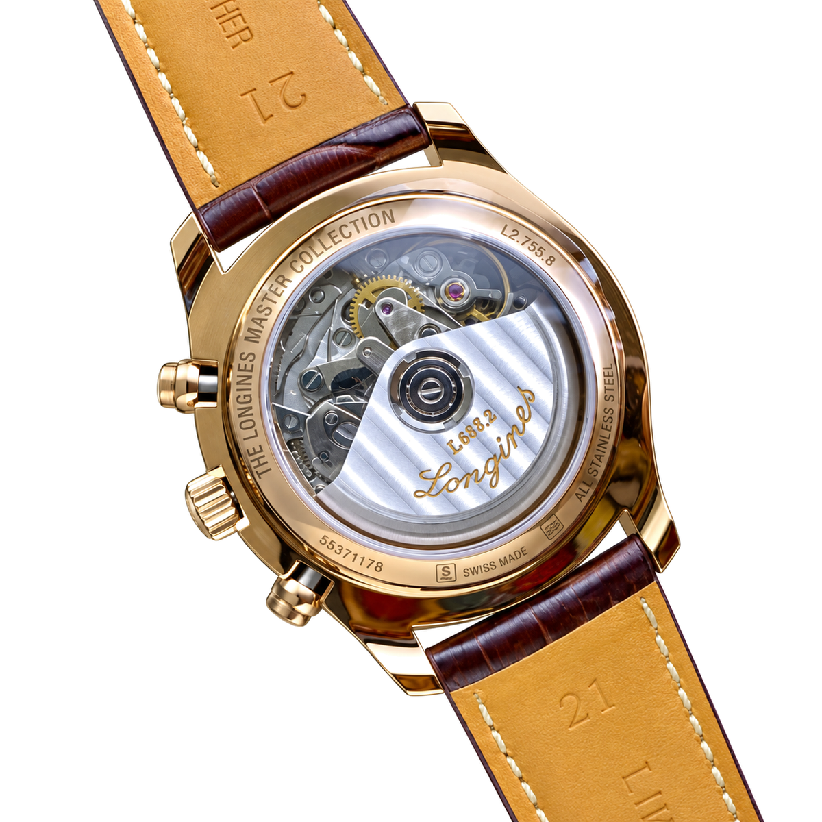 Longines Master Collection Moonphase Chronograph Yellow Gold Watch