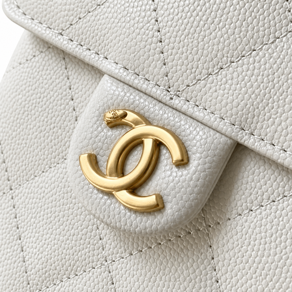Chanel Classic Quilted Handbag | CC Turn-Lock Rigid Top Handle Chain Strap — 26x30cm