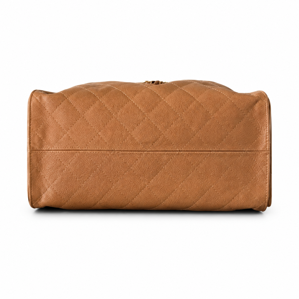 Chanel Quilted Leather Large Travel Shoulder Tote