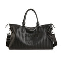 Black Woven Embroidered Weekender Bag